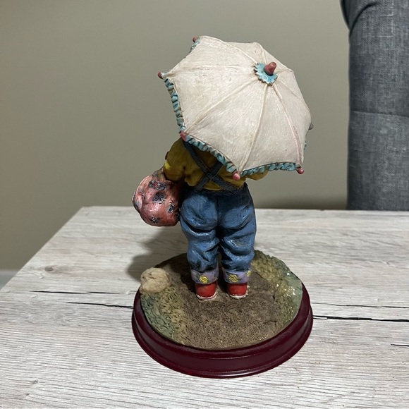 Vintage Collection Summer Rain Girl Under Umbrella - Picture 2 of 2